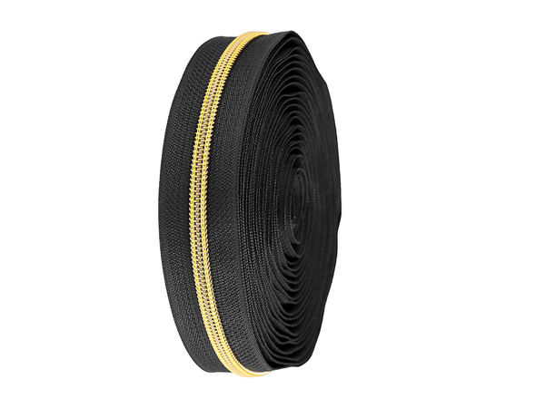 Premium Metallic Finish No. 5 Continuous Nylon Zipper Chain for Sewing, Crafts, Bags, and Apparel