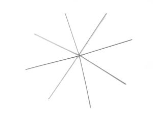 Premium Stainless Steel Wire Star & Snowflake Beading Forms - 9cm 8-Ray DIY Christmas Ornament Wire Foundations, Platinum Finish