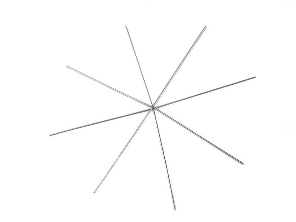 Premium Stainless Steel Wire Star & Snowflake Beading Forms - 9cm 8-Ray DIY Christmas Ornament Wire Foundations, Platinum Finish