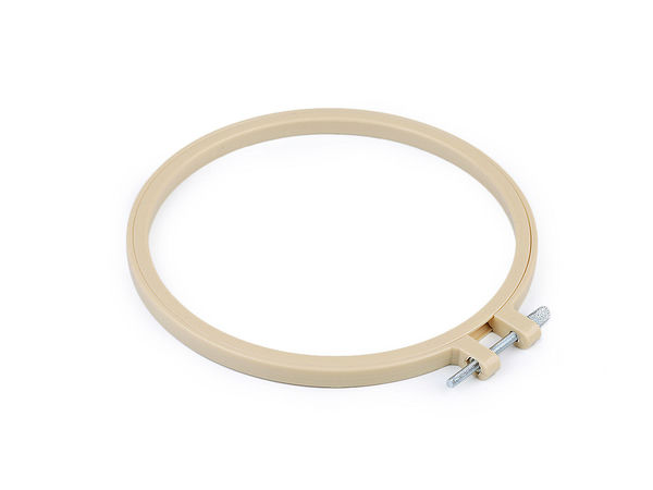 Premium Plastic Embroidery Hoop (Ø12cm) with Adjustable Metal Tension Screw - Round Crafting Frame for Embroidery, Cross-Stitch & DIY Projects