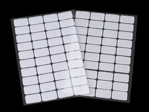 Premium Self-Adhesive Hook and Loop Rectangles (15x25 mm) | Multipurpose Double-Sided Fastening Sticky Patches for Crafts, Signage, and Organizing