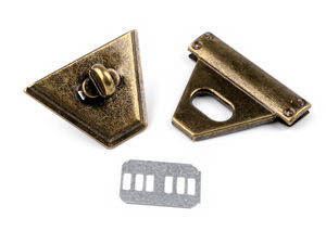 Premium Swivel Handbag Lock (47x50mm) – Elegant Turn Lock Clasp for Purses, Clutches, and Lapel Bags