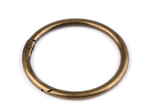 Round Spring O-Rings - Premium 50mm Metal Carabiner Snap Clips for Handbags, Keyrings, and Leather Crafts