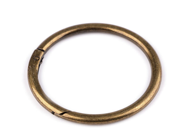 Round Spring O-Rings - Premium 50mm Metal Carabiner Snap Clips for Handbags, Keyrings, and Leather Crafts