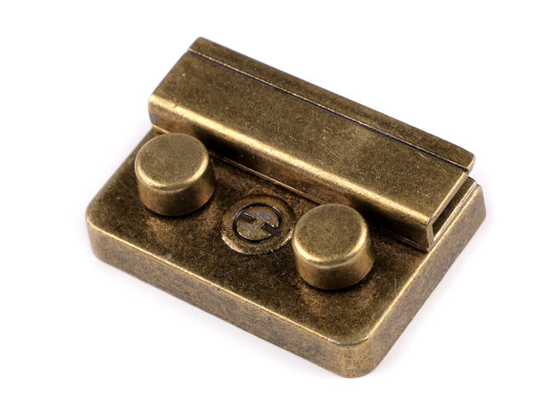 Premium Sliding Button Handbag Lock Set (32x46 mm) - Metal Purse Clasp for DIY Bag Making and Leathercraft