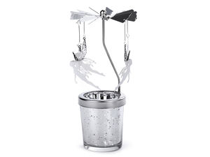 Rotating Metal Tealight Candle Holder Carousel - Elegant Holiday & Winter Tabletop Decor
