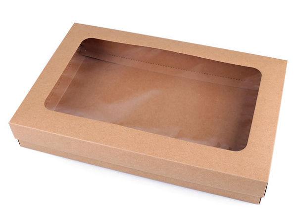 Premium Large Gift Box with Clear Window - Foldable Paperboard Presentation and Storage Box