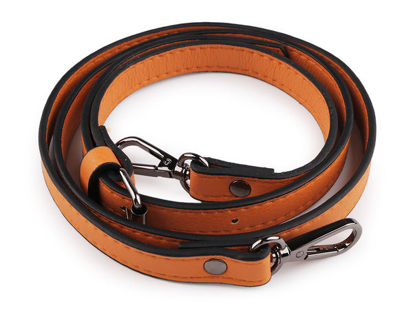 Adjustable Eco-Leather Handbag Strap with Snap Hook Carabiners, 1.5cm Width - Replacement Purse Shoulder Strap