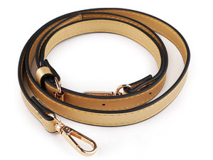 Adjustable Eco-Leather Handbag Strap with Snap Hook Carabiners, 1.5cm Width - Replacement Purse Shoulder Strap