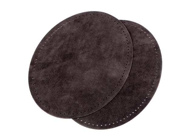Premium Oval Suede Iron-On Elbow and Knee Patches with Perforated Sewing Borders - 2-Pack