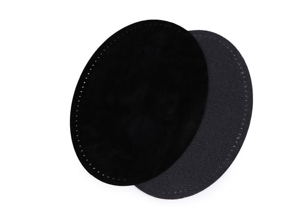 Premium Oval Suede Iron-On Elbow and Knee Patches with Perforated Sewing Borders - 2-Pack