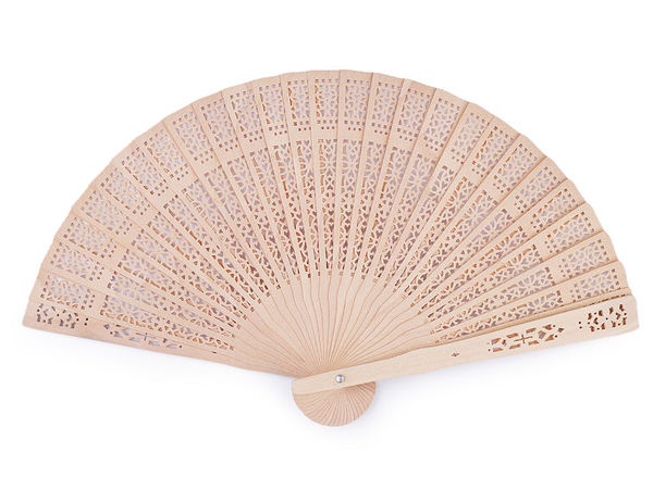 Ornate Carved Bamboo Hand Fan - Elegant Folding Fan for Carnivals, Themed Parties, DIY Crafts, and Decorative Displays