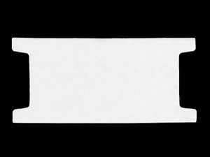 White Cardboard Paper Winding Card with Side Cut-Outs (6.5 x 14 cm) – Organizer for Ribbons, Strings, and Cords