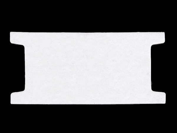 White Cardboard Paper Winding Card with Side Cut-Outs (6.5 x 14 cm) – Organizer for Ribbons, Strings, and Cords