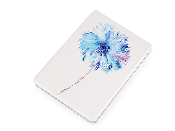 Floral Compact Pocket Mirror - Premium Double-Sided Makeup Mirror with Eco-Leather Case