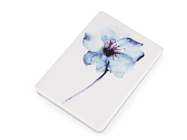 Floral Compact Pocket Mirror - Premium Double-Sided Makeup Mirror with Eco-Leather Case