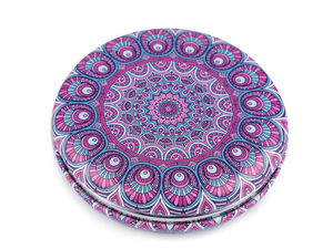 Premium Mandala Eco-Leather Pocket Mirror - Compact Dual-Sided Travel Makeup Mirror with Magnification