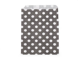 Decorative Paper Gift Bags (13x17 cm) - Chevron & Polka Dot Patterns - Premium Eco-Friendly Treat & Merchandise Bags for Crafts and Party Favors