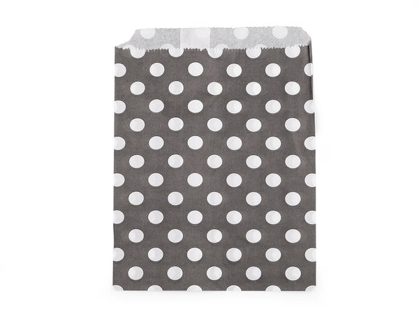 Decorative Paper Gift Bags (13x17 cm) - Chevron & Polka Dot Patterns - Premium Eco-Friendly Treat & Merchandise Bags for Crafts and Party Favors