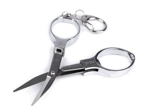 Premium 9.5 cm Folding Travel Scissors with Carabiner Keychain Clip