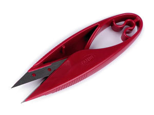 Professional 11cm Precision Thread Snips - Premium Sewing Scissors with 2 Replacement Blades, Dark Red