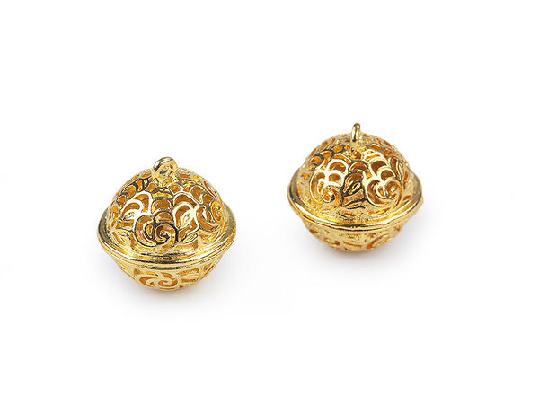 Premium Metal Filigree Jingle Bells - Ø18 mm and Ø26 mm