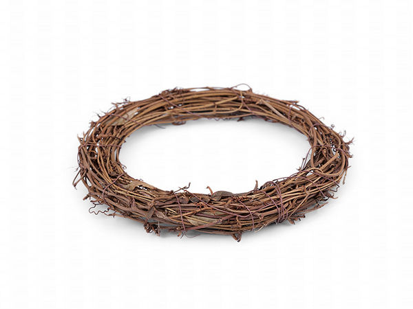 Natural Wicker Vine Wreath, 20 cm Round Branch Wreath Base for DIY Crafts, Easter, Christmas & All-Season Door, Wall & Table Decor
