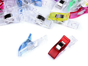 Premium Fabric Clips and Sewing Pegs (10x37 mm) – Heavy Duty Quilting & Crafting Clamps, Assorted Colors