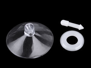 Transparent Rubber Suction Cup with Secure Plastic Pin Ø40 mm for Floral & Wedding Decor
