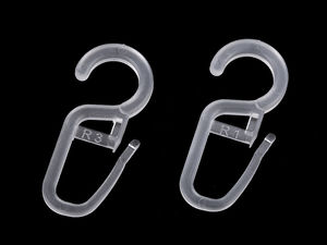 Premium Transparent Plastic Curtain Hooks - Lightweight & Durable Drapery Accessories