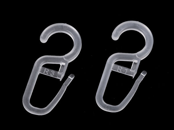 Premium Transparent Plastic Curtain Hooks - Lightweight & Durable Drapery Accessories