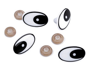 Premium 19x29mm Black Plastic Safety Eyes with Secure Lock Washers for DIY Dolls and Stuffed Animals