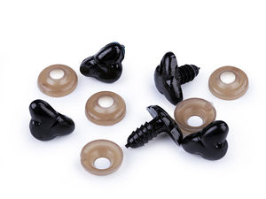 Premium Black Safety Nose (11x17 mm) for Stuffed Animals and DIY Dolls