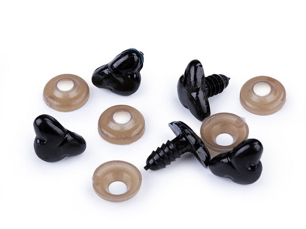 Premium Black Safety Nose (11x17 mm) for Stuffed Animals and DIY Dolls