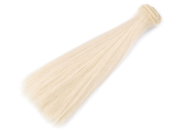 Premium Synthetic Doll Hair Weft (20 cm) – Straight Hair for DIY Doll Making, Wigs, and Crafting