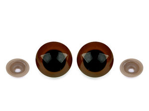 Premium 30mm Large Safety Eyes with Washers – Realistic Iris for DIY Dolls, Plush Toys, and Amigurumi
