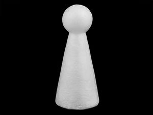 Premium Polystyrene Figurine Craft Base (6 x 15 cm) – White Styrofoam Mold for Dolls, Angels, and Elves