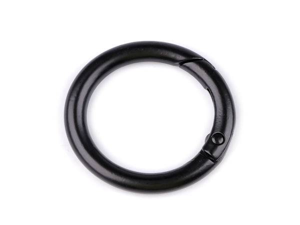 Premium Round Spring O-Rings - 25mm Metal Carabiner Snap Clips & Keyring Fasteners for Bags, Crafts, and Accessories