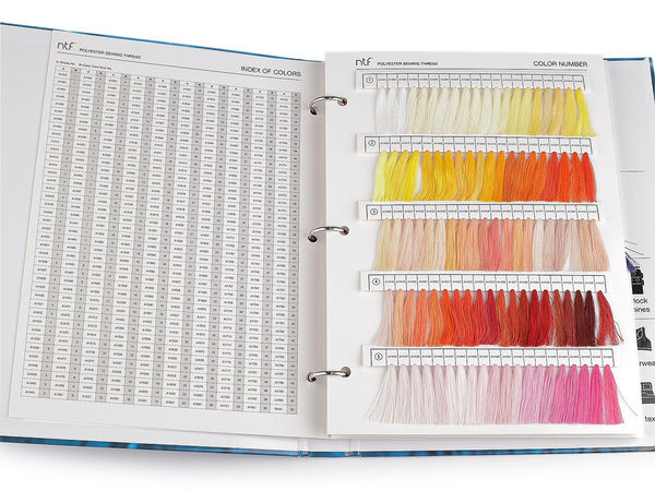 Premium Polyester Sewing Thread Color Sample Card | PES 40/2 5000-Yard Thread Shade Guide