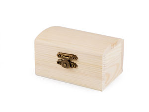 Premium Ivory Wooden Craft Box with Hinged Lid - Unfinished Wood Keepsake Box for DIY Decorating and Decoupage