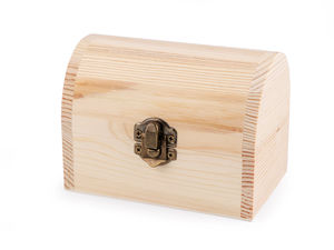 Premium Unfinished Wooden Keepsake Box - Hinged DIY Craft Chest with Metal Latch