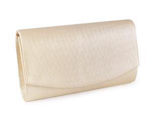 Elegant Metallic Lurex Evening Clutch Purse with Detachable Chain