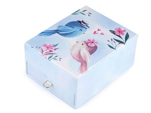 Premium Birdcage Jewelry Organizer Box with Hinged Mirror and Drawers