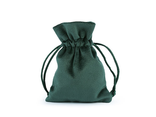 Elegant Black Velvet Gift Pouches with Satin Drawstrings (8x11 cm) - 4-Pack