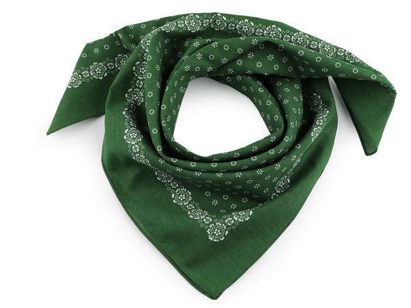 Premium Cotton Tiny Flowers Square Scarf - 70x70 cm Floral Neck Gaiter & Bag Accessory