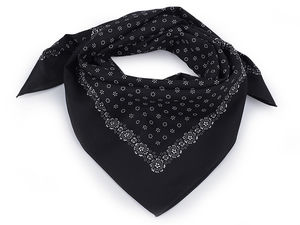 Premium Cotton Tiny Flowers Square Scarf - 70x70 cm Floral Neck Gaiter & Bag Accessory
