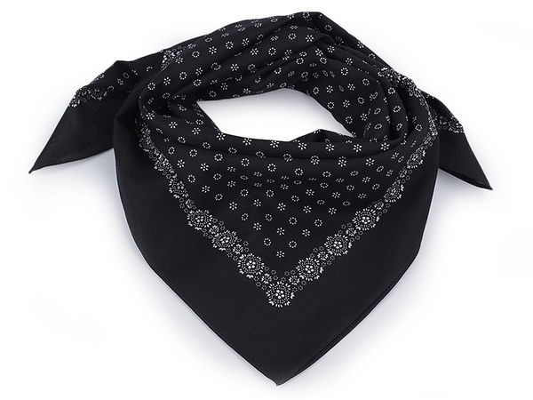 Premium Cotton Tiny Flowers Square Scarf - 70x70 cm Floral Neck Gaiter & Bag Accessory