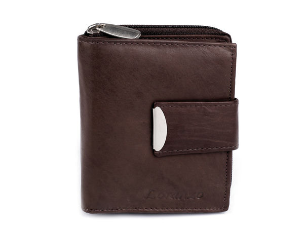 Premium Genuine Leather Compact Wallet for Women – Elegant Multi-Card Organizer with Secure Snap Closure and Zippered Coin Purse