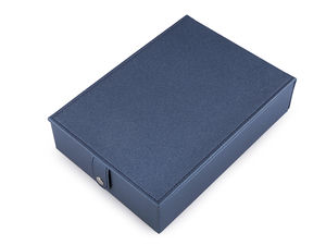 Classic Glossy Jewelry Organizer Box with Mirror - Elegant Pearlescent Jewelry Case for Rings, Earrings, and Necklaces (5.5 x 15 x 21 cm)