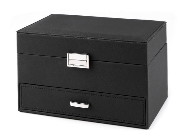 Premium 3-Tier Jewelry Box Organizer with Mirror and Drawers - 14 x 16 x 23 cm